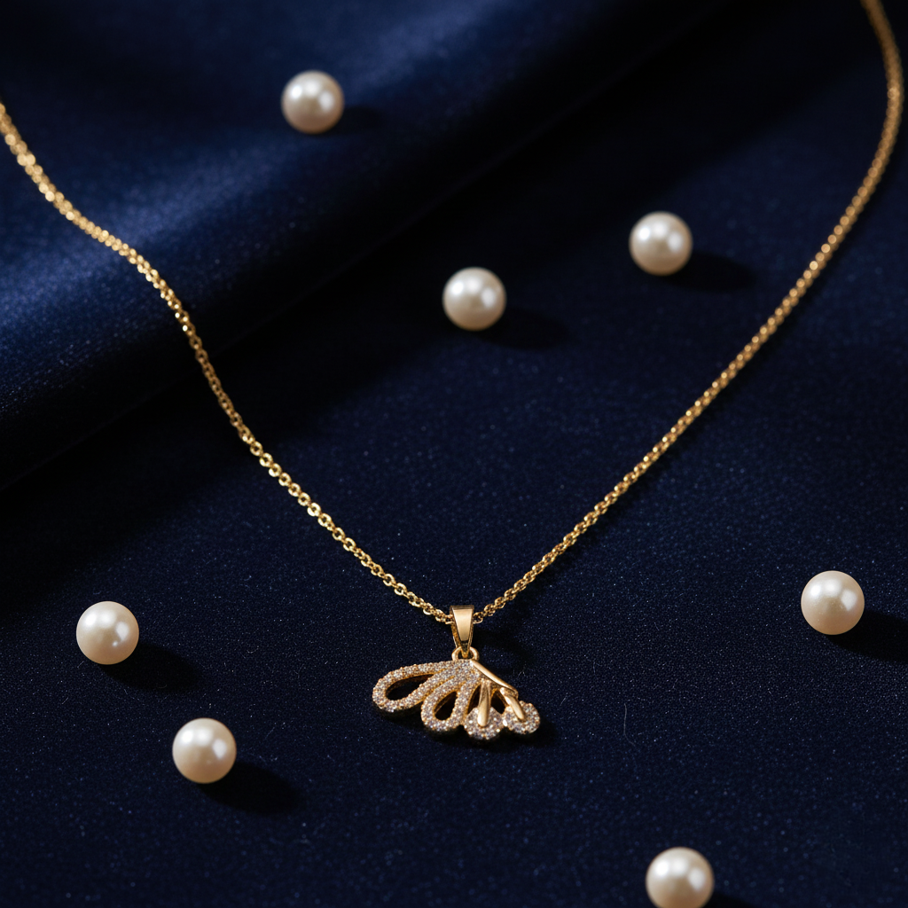 Half Wing Pendant Chain - Gold